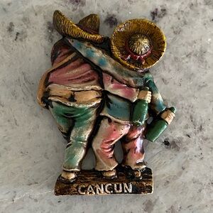 🔥 5/$25 Vintage Resin Cancun Mexico Refrigerator Magnet